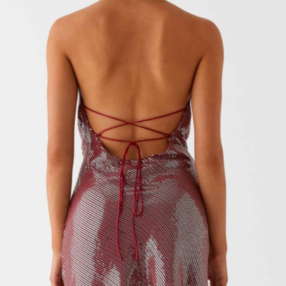 Peppermayo Sequin Cowl Neck Mini Dress - Picture 5 of 5